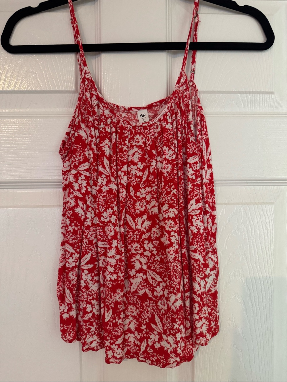 bp Red and White Floral Spaghetti Strap Camisole